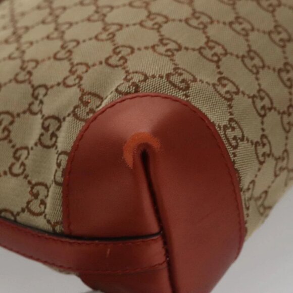 GUCCI GG Canvas Tote Bag Beige Brown Auth ep7226 - Picture 3 of 16
